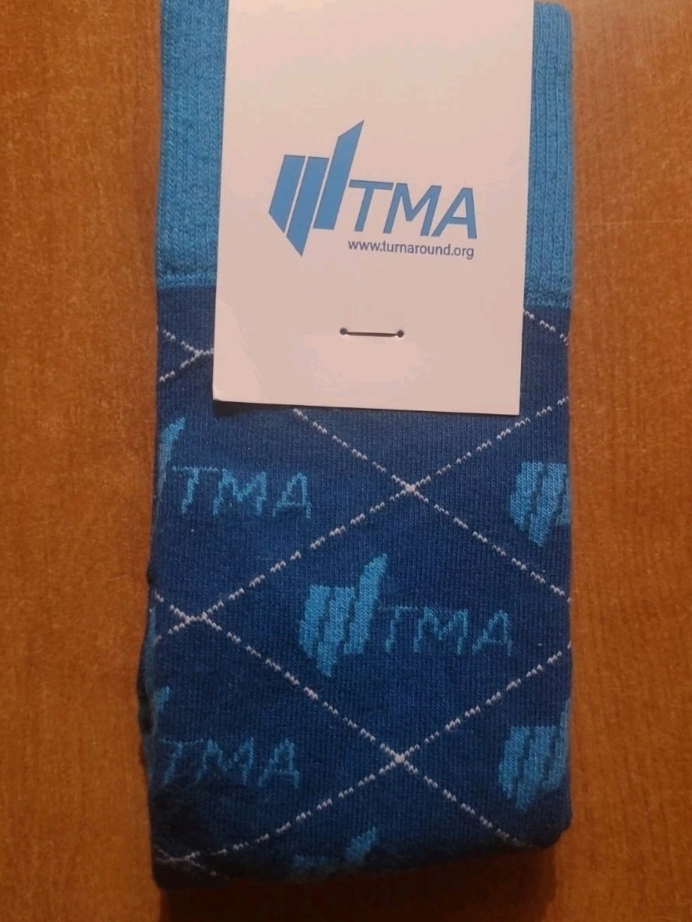 VTG TMA Men's Blue Argyle Dress Novelty Socks Size 9-11 NWT